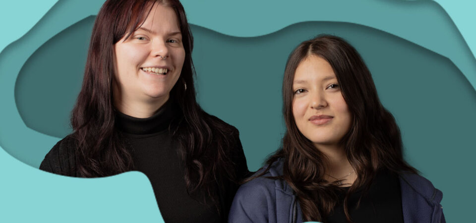 Två deltagare som studerar på Runö folkhögskola